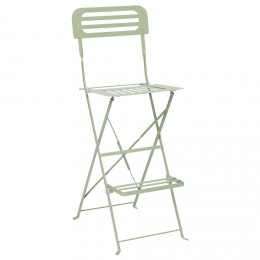 Chaise haute de jardin Rio métal vert 41x48xH111cm