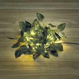 Guirlande lumineuse feuille artificielle 50 microLEDs 4,9 m