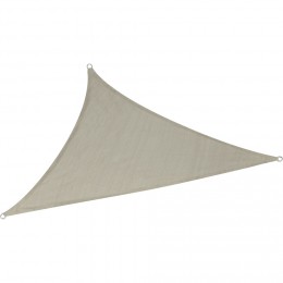 Voile d'ombrage triangulaire Delta en jute beige 200x200x200cm