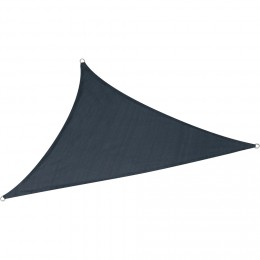 Voile d'ombrage triangulaire Delta en jute gris foncé 200x200x200cm