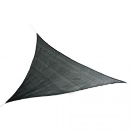 Voile d'ombrage triangulaire Delta en jute gris foncé 290x290x290cm