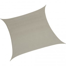 Voile d'ombrage carré Delta en jute beige 300x300cm