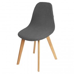 Housse de chaise scandinave extensible grise 45x40xH45cm