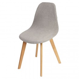 Housse de chaise scandinave extensible beige 45x40xH45cm