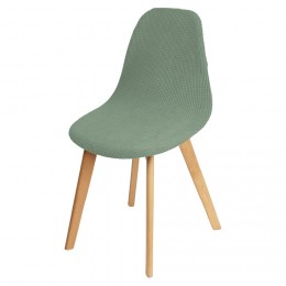 Housse de chaise scandinave extensible verte 45x40xH45cm