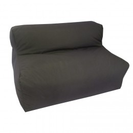 Sofa bas Chill 2 personnes tissu gris 120x96xH60cm
