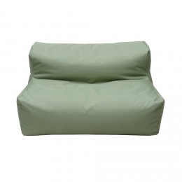 Sofa bas Chill 2 personnes tissu vert 120x96xH60cm