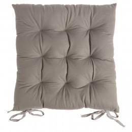 Galette de chaise carrée grise 38x38cm 100% polyester