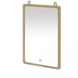 Miroir rectangulaire contour bois 20xH30cm