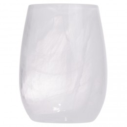 Gobelet en verre transparent et blanc Sunflow Ø8,4xH10,7cm