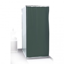 Rideau de douche uni vert foncé 180x200cm 100% polyester
