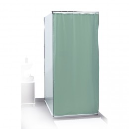 Rideau de douche uni vert d'eau 180x200cm 100% polyester