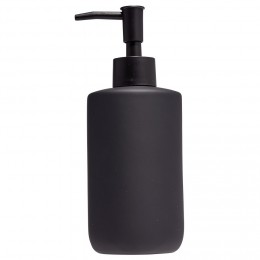 Distributeur de savon céramique noir Ø7xH18,5cm