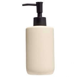Distributeur de savon céramique beige Ø7xH18,5cm