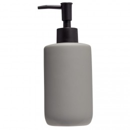 Distributeur de savon céramique gris Ø7xH18,5cm