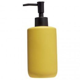 Distributeur de savon céramique jaune Ø7xH18,5cm