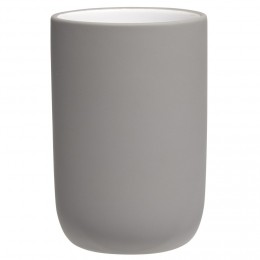 Gobelet céramique gris intérieur blanc Ø6,8xH10cm