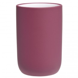 Gobelet céramique violet intérieur blanc Ø6,8xH10cm