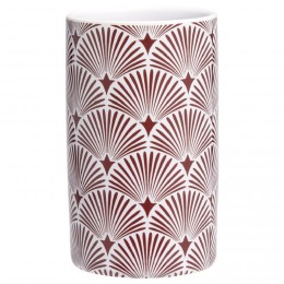 Gobelet céramique vague japonaise blanc et rouge Ø6xH10,5cm