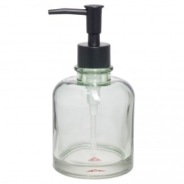 Distributeur de savon en verre transparent vert Ø8xH17cm
