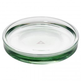 Porte-savon en verre transparent vert Ø8xH1,8cm