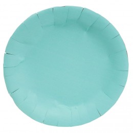 Assiette plate ronde carton bleu Ø23cm x10