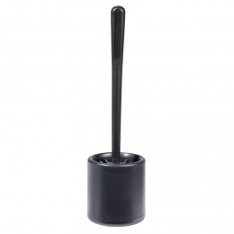 Brosse WC silicone ronde avec support noir