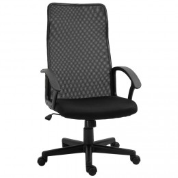 Fauteuil de bureau ergonomique - chaise de bureau - pivotant, hauteur réglable - tissu maille noir