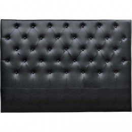 Tête de lit capitonnée Déco - 189 cm - Noir - En PVC