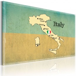 Tableau déco carte Italie