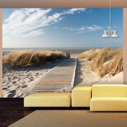 Papier peint plage dune zen