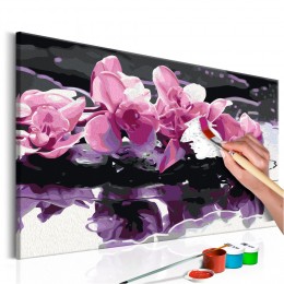 Tableau à peindre par soi-même Orchidée violette