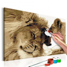 Tableau à peindre par soi-même Lion et lionne