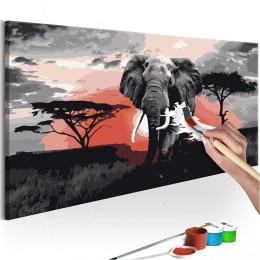 Tableau à peindre par soi-même Éléphant d’Afrique