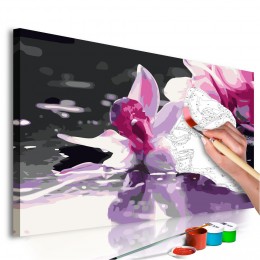 Tableau à peindre par soi-même Orchidée rose