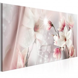 Tableau imprimé magnolia rose et blanc
