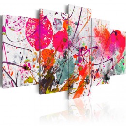 Tableau imprimé abstrait projection de peinture multicolore