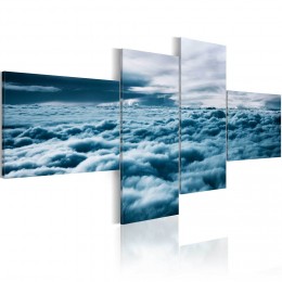 Tableau 5 panneaux imprimé La Tête dans les nuages