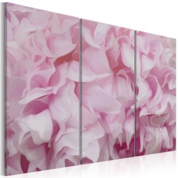 Tableau triptyque imprimé fleurs Azalée rose