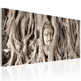 Tableau triptyque imprimé L'arbre méditant
