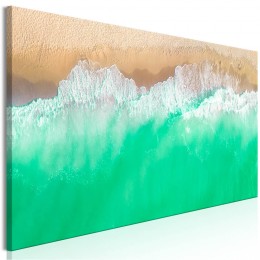 Tableau imprimé paysage minimaliste vert marron