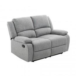 Canapé de relaxation 2 places en tissu gris clair