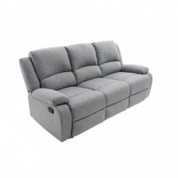 Canapé de relaxation 3 places en tissu gris clair