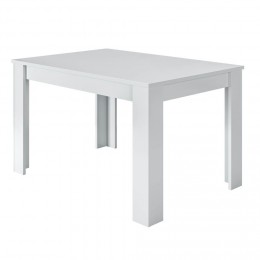 Table à manger extensible blanc artic 140/190 cm