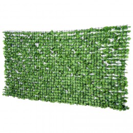 Haie artificiel érable brise-vue décoration rouleau 3L x 1,5H m  feuillage réaliste anti-UV vert