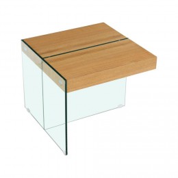 Table basse Agrigento - 60 x 60 x 50 cm - Finition chêne