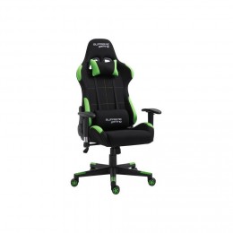 Chaise de bureau gaming SWIFT revêtement en tissu noir et vert