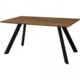 Table repas Manhattan Chêne / Noir - 160 x 90 x 75,5 cm