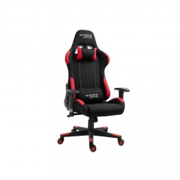 Chaise de bureau gaming SWIFT revêtement en tissu noir et rouge