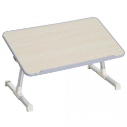 Table de lit pliable table informatique 54L x 30l x 23-32H cm hauteur réglable inclinable MDF alu.